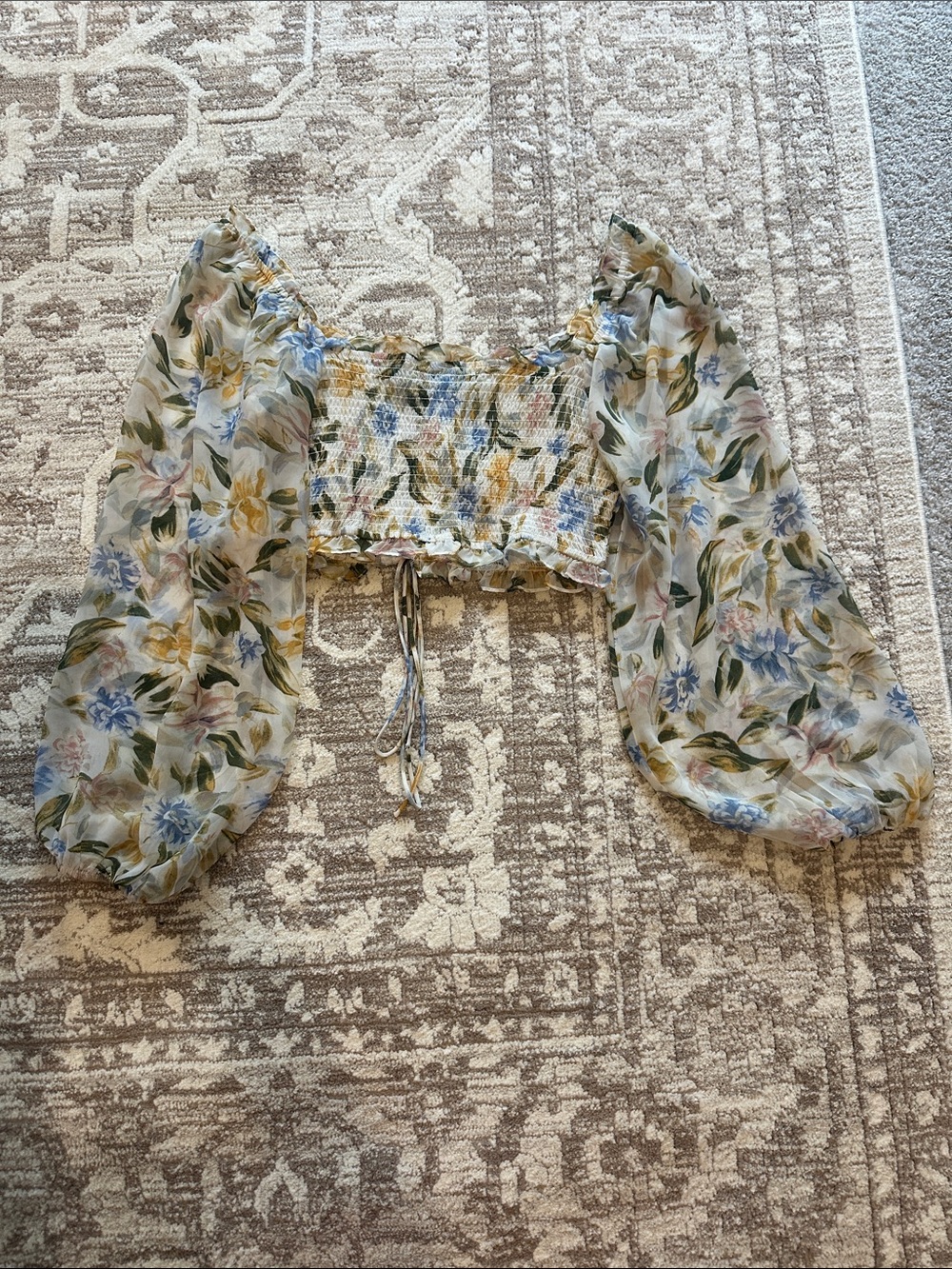 Anna Rae Flowered Corset Top - Picture 4 of 4